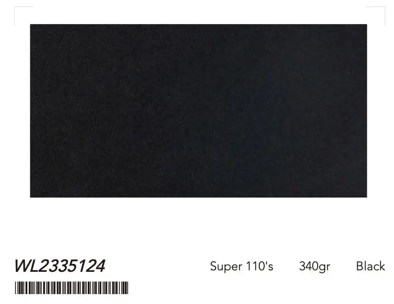 Black Super 110’s Wool Suit – 340g Luxury Tailoring