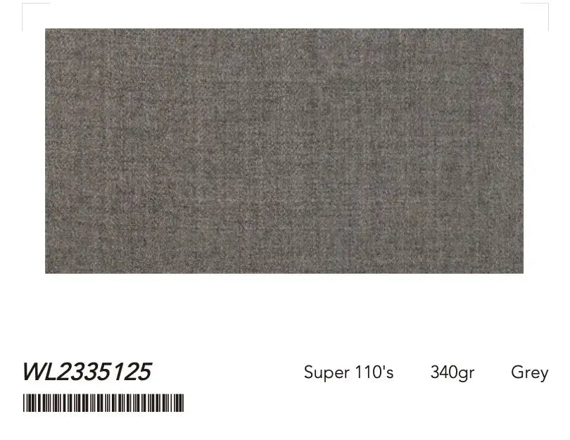Refined Grey Super 110’s Wool Suit – 340g Classic Tailoring