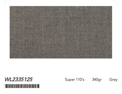 Refined Grey Super 110’s Wool Suit – 340g Classic Tailoring