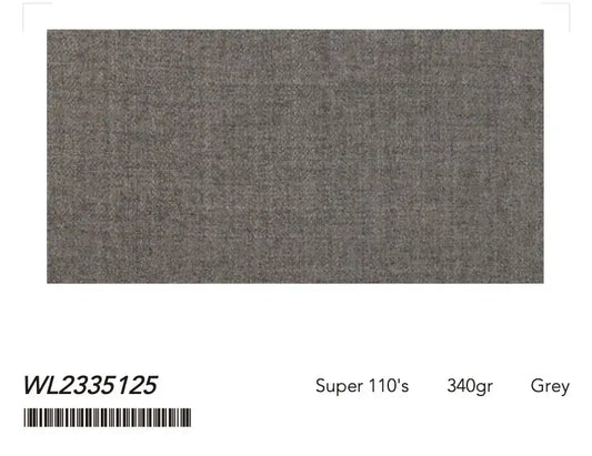 Refined Grey Super 110’s Wool Suit – 340g Classic Tailoring