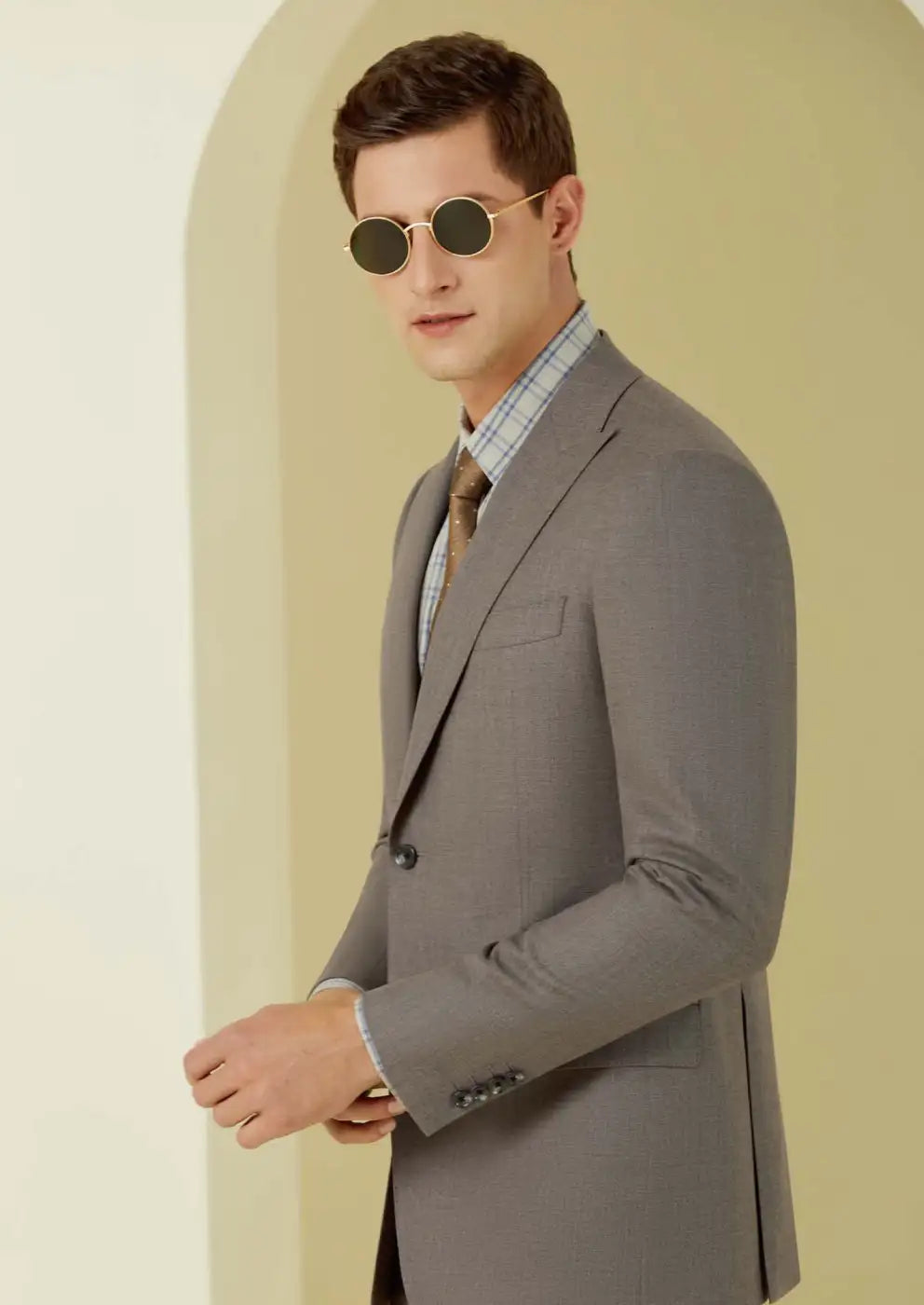 Refined Grey Super 110’s Wool Suit – 340g Classic Tailoring