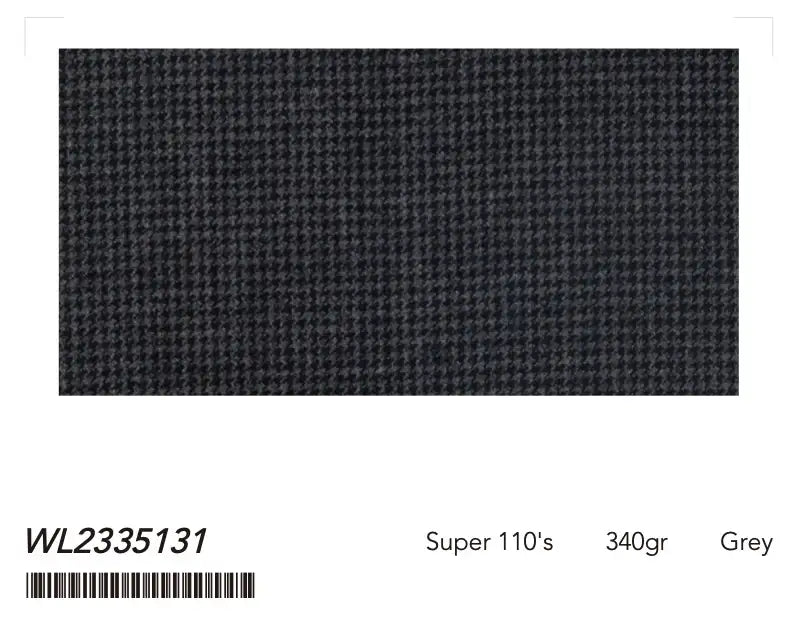 Grey Micro Houndstooth Super 110’s Wool Suit – 340g Premium Tailoring