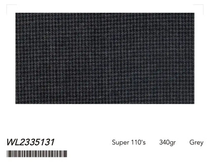 Grey Micro Houndstooth Super 110’s Wool Suit – 340g Premium Tailoring