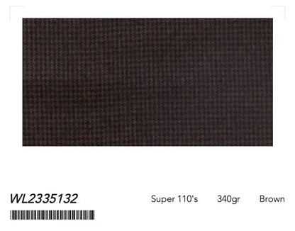 Brown Micro Houndstooth Super 110’s Wool Suit – 340g Premium Tailoring
