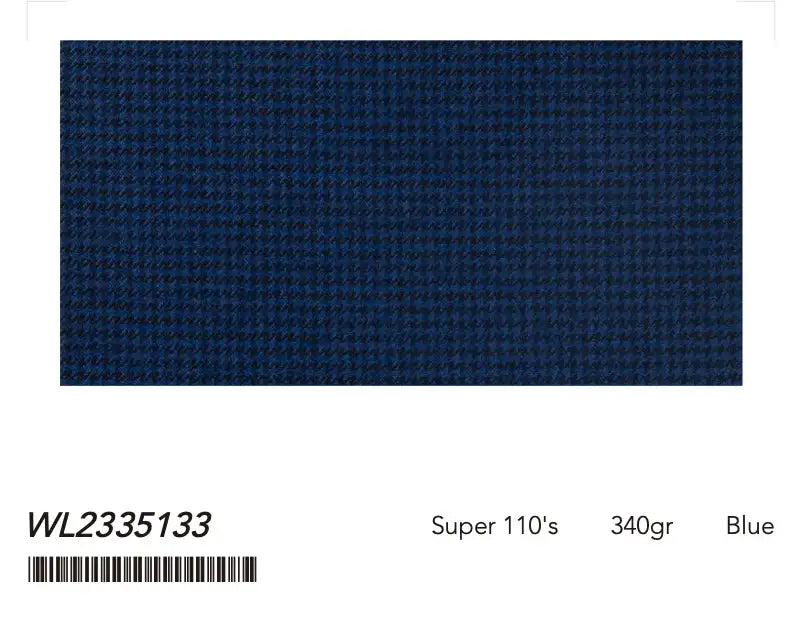 Blue Micro Houndstooth Super 110’s Wool Suit – 340g Premium Tailoring