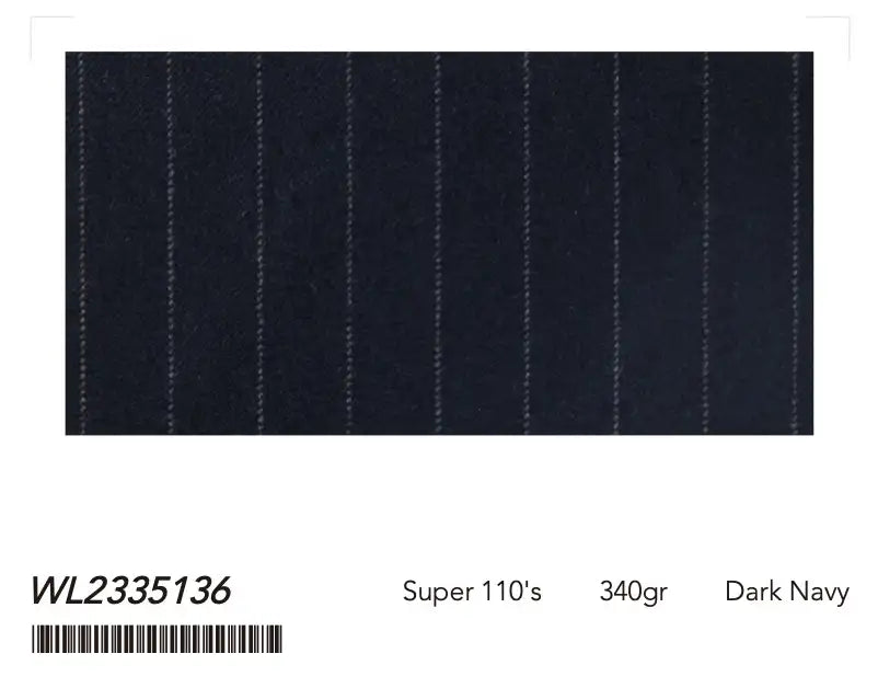 Dark Navy Fine Pinstripe Super 110’s Wool Suit – 340g Executive Tailoring