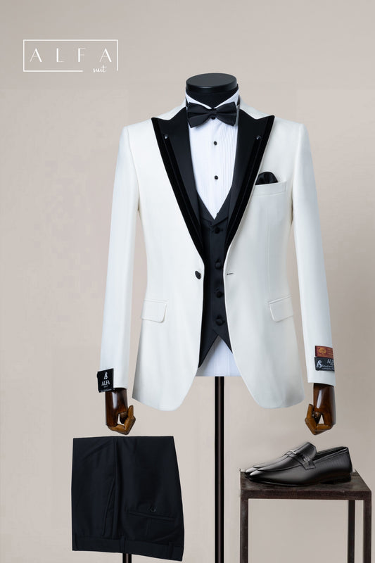 Turkish Wedding Jaquard Suit Wholesale: Authentic 3-Piece Elegance for Discerning Retailers - 6 Suit Pack (Model: AA_Tur_Jak_4_1)