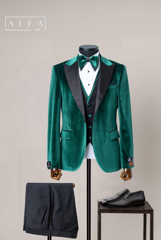 Turkish Wedding Jaquard Suit Wholesale: Authentic 3-Piece Elegance for Discerning Retailers - 6 Suit Pack (Model: AA_Tur_Jak_4_121)