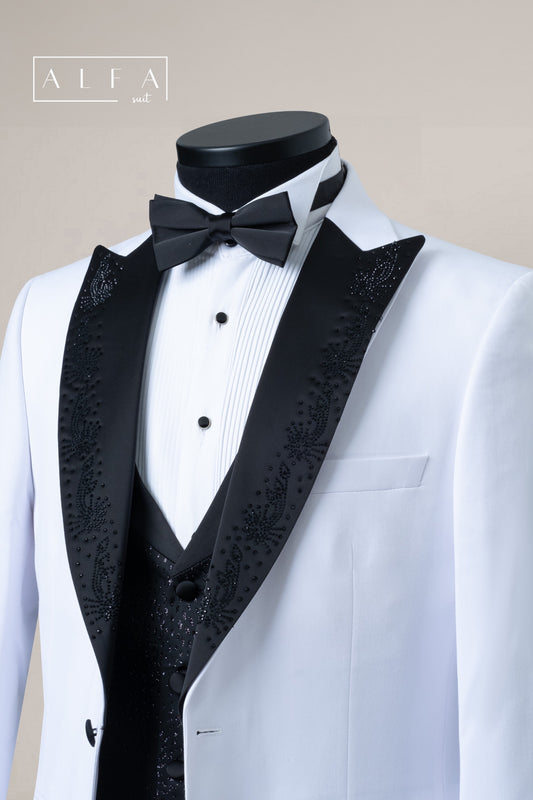 Turkish Wedding Jaquard Suit Wholesale: Authentic 3-Piece Elegance for Discerning Retailers - 6 Suit Pack (Model: AA_Tur_Jak_4_4)