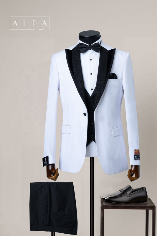 Turkish Wedding Jaquard Suit Wholesale: Authentic 3-Piece Elegance for Discerning Retailers - 6 Suit Pack (Model: AA_Tur_Jak_4_5)