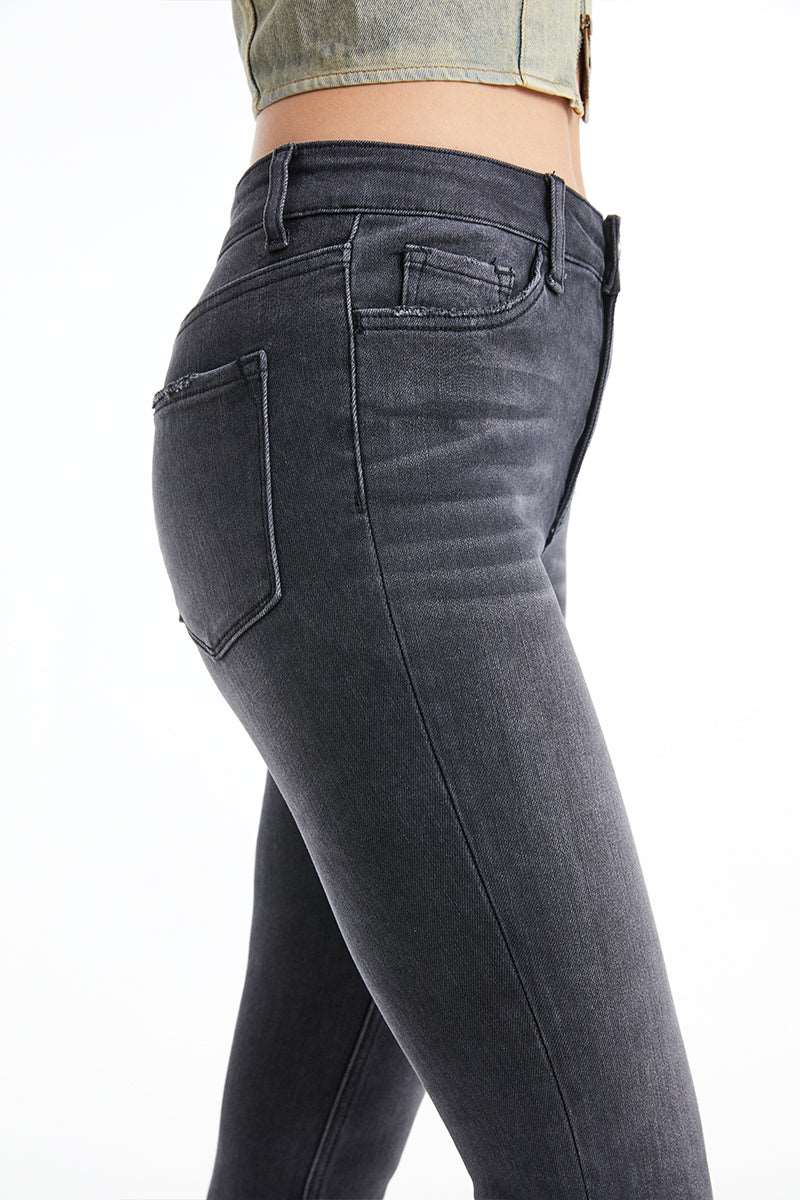 Bayeas High Quality Black HIGH RISE SKINNY JEANS - BYS2026