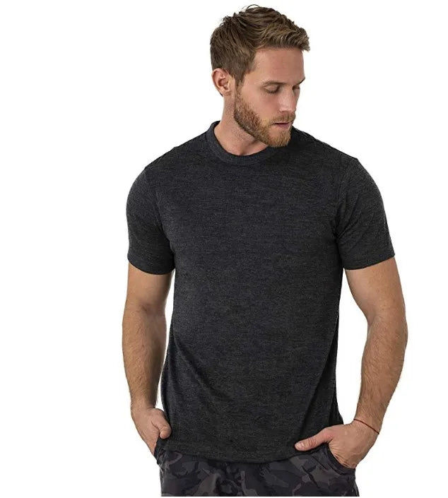 Men's Merino Wool Soft Wicking Breathable Anti-Odor No-itch T Shirt (USA Size) - Collection 2 (14 Colors)