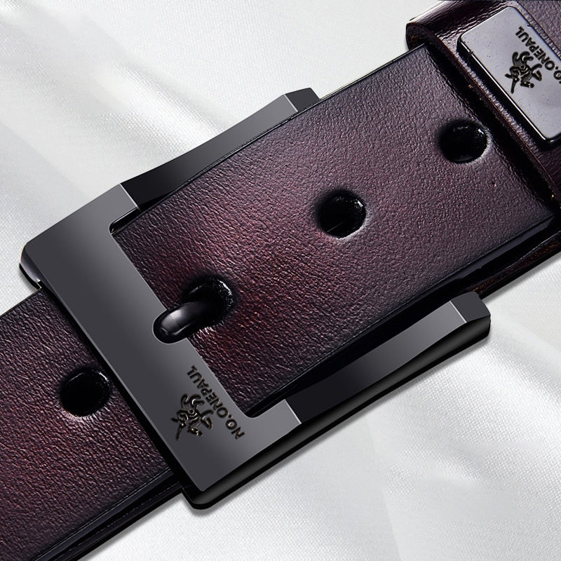 Men's High Quality Buckle Cowskin Genuine Leather Business Belt - Collection 1 (14 Styles)