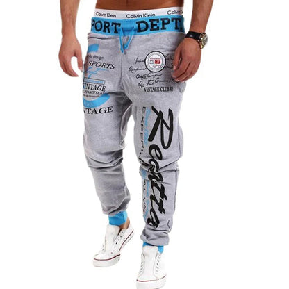 Men's Jogger Sweatpants: Elastic Waist with Letter Graphic Prints, Casual Hip Hop Style for Daily Wear, Sports, and Outdoor Activities - Gray, Blue, Black - 10 Colors