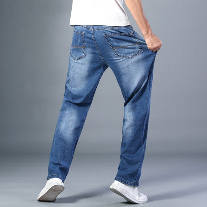 Men's Thin Classic Style Loose Straight-leg Advanced Stretch Baggy Jeans (6 Colors)