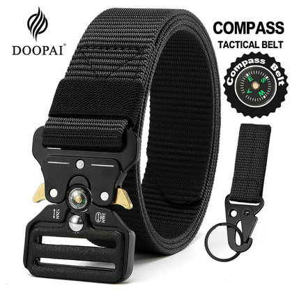 Men's Belt Army Outdoor Hunting Compass Tactical Multi Function Combat Survival Marine Corps Canvas For Nylon Male Luxury Belts