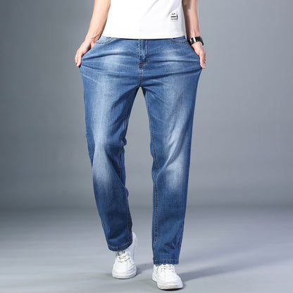 Men's Thin Classic Style Loose Straight-leg Advanced Stretch Baggy Jeans (6 Colors)