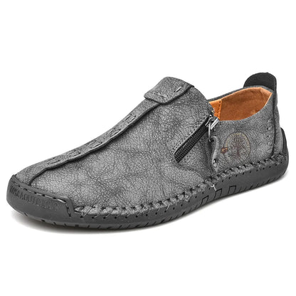 Handmade Leather Men Shoes Casual Slip On Loafers Breathable Leather Shoes Men Flats Hot Sale Moccasins Tooling Shoes Plus Size