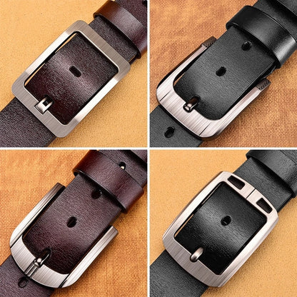 Men's High Quality Buckle Cowskin Genuine Leather Business Belt - Collection 2 (14 Styles)