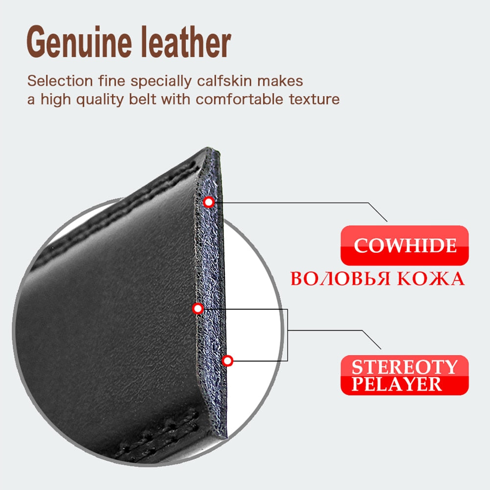 Mens Automatic Genuine Leather Leisure Fashion Ratchet Belt - Collection 1 (20 Styles)