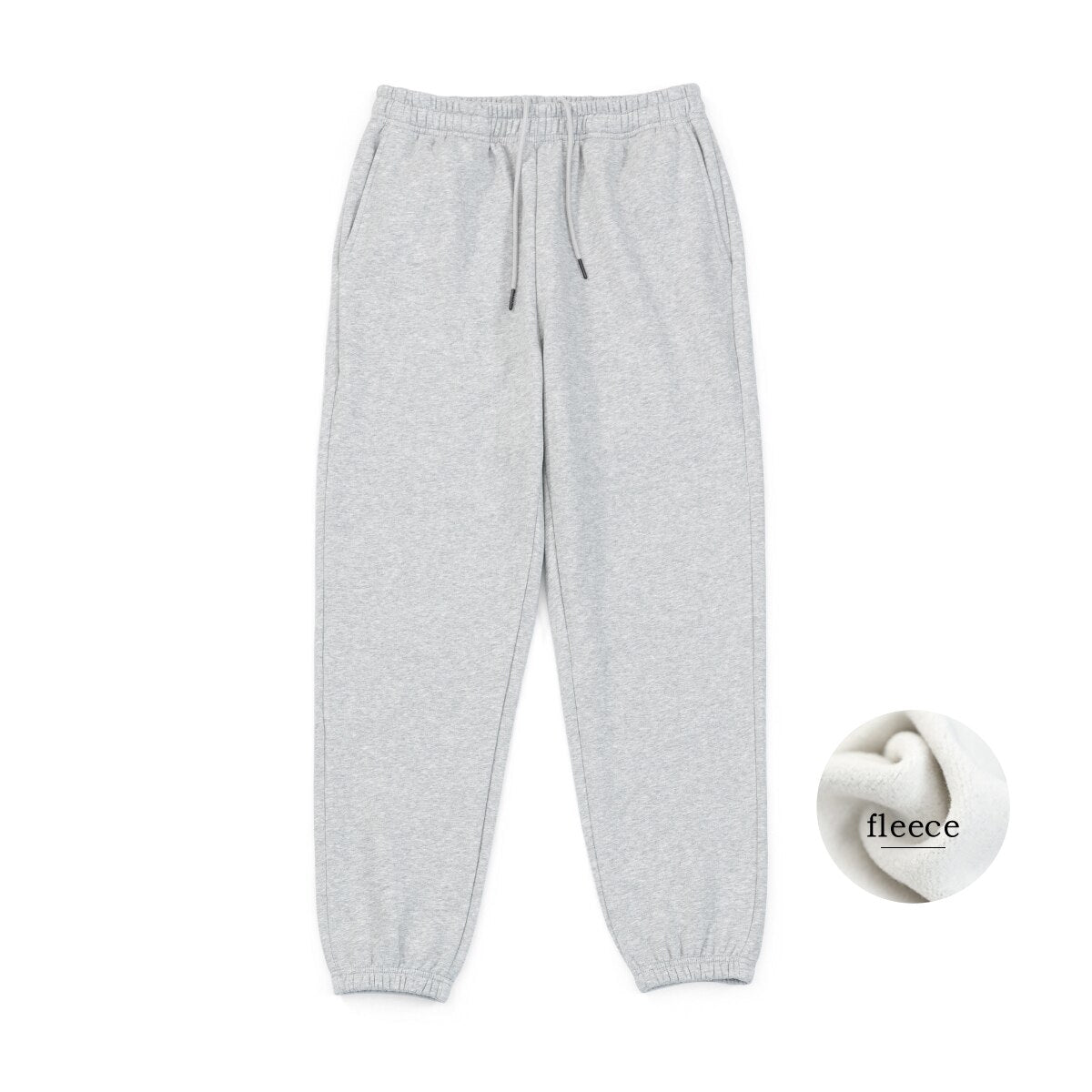 Men's Drawstring Warm Fleece Loose Track Jogger Pants (2 Colors)