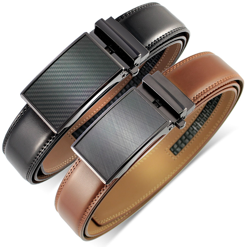 Mens Automatic Genuine Leather Leisure Fashion Ratchet Belt.- Collection 2 (10 Styles)