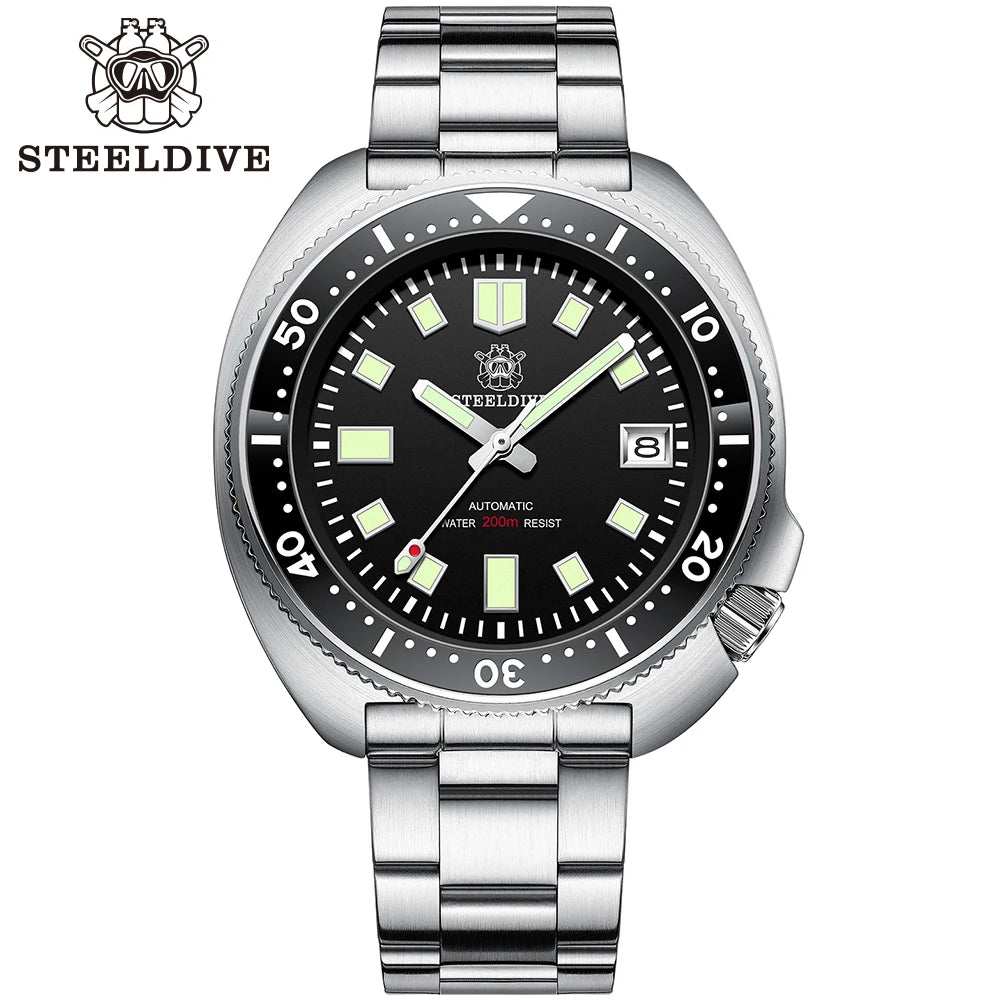 SD1970 Best Seller Steeldive Brand 44MM Sapphire Glass Ceramic Bezel Insert Luminous Men NH35 Dive Watch with Ceramic Bezel