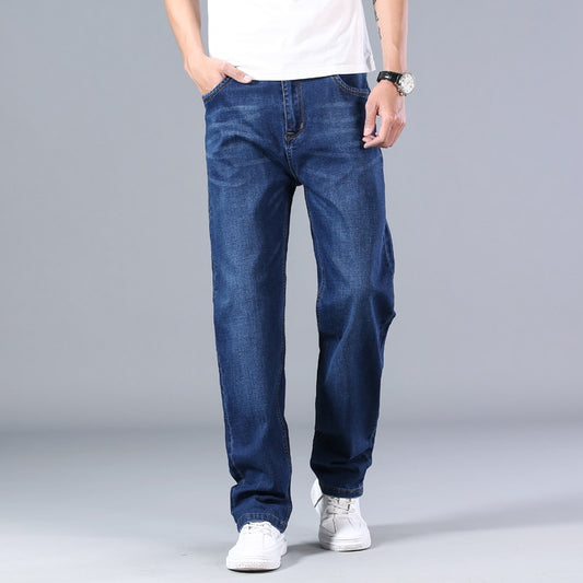 Men's Thin Classic Style Loose Straight-leg Advanced Stretch Baggy Jeans (6 Colors)
