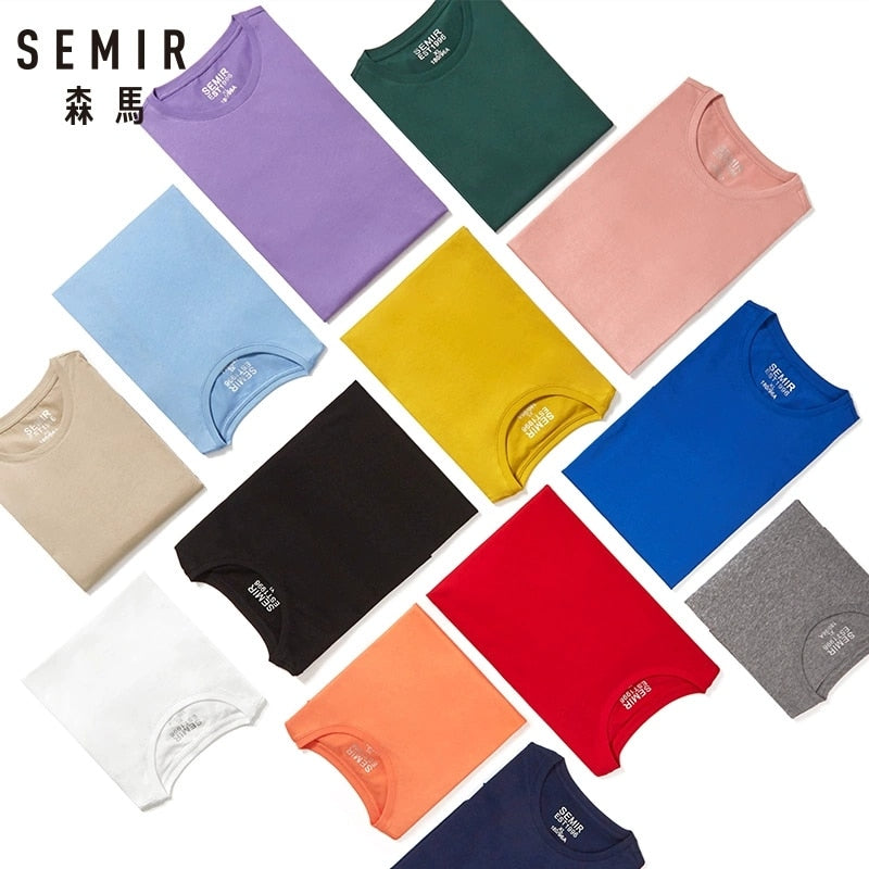 Men's Cotton simple o neck stretch solid casual cool T-Shirt - Collection 2 (8 Colors)