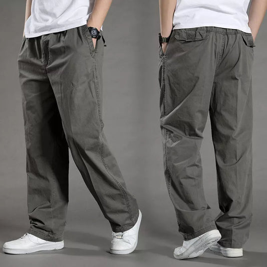 Large Size Men's Cargo Pants: Summer Spring Cotton Workwear for Casual Climbing and Jogging - Available in 9 Colors - Collection 2