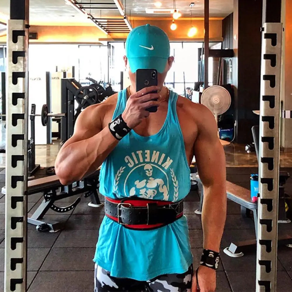 Men's Summer Gym Sleeveless Shirt: Bodybuilding Tank Top for Fitness Training - Cotton Print Stringer Undershirt Casual Vest, Available in 7 Colors