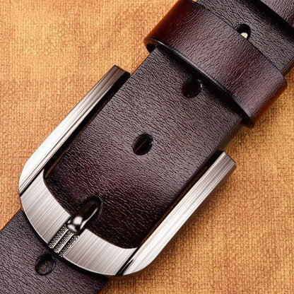 Men's High Quality Buckle Cowskin Genuine Leather Business Belt - Collection 2 (14 Styles)