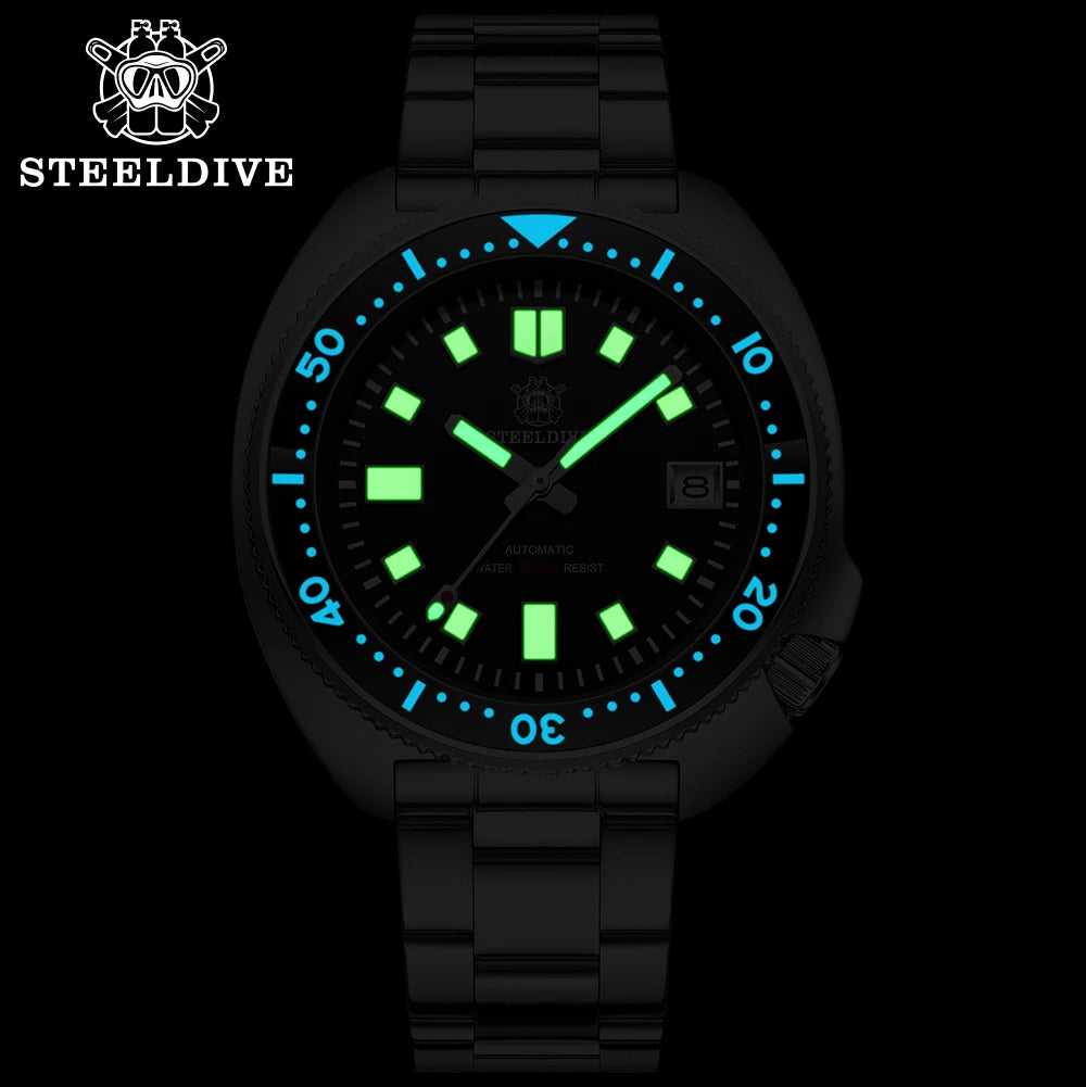 SD1970 Best Seller Steeldive Brand 44MM Sapphire Glass Ceramic Bezel Insert Luminous Men NH35 Dive Watch with Ceramic Bezel