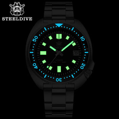 SD1970 Steeldive Brand 200M Waterproof Sapphire Glass 44MM Men NH35 Dive Watch with Ceramic Bezel