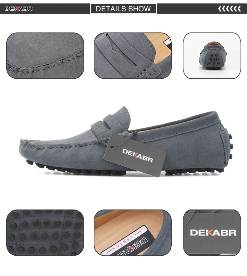 DEKABR Brand Spring Summer Hot Sell Moccasins Men Loafers High Quality Genuine Leather Shoes Men Flats Lightweight Driving Shoes - Collection 1