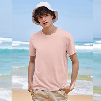 Men's Cotton simple o neck stretch solid casual cool T-Shirt - Collection 1 (8 Colors)