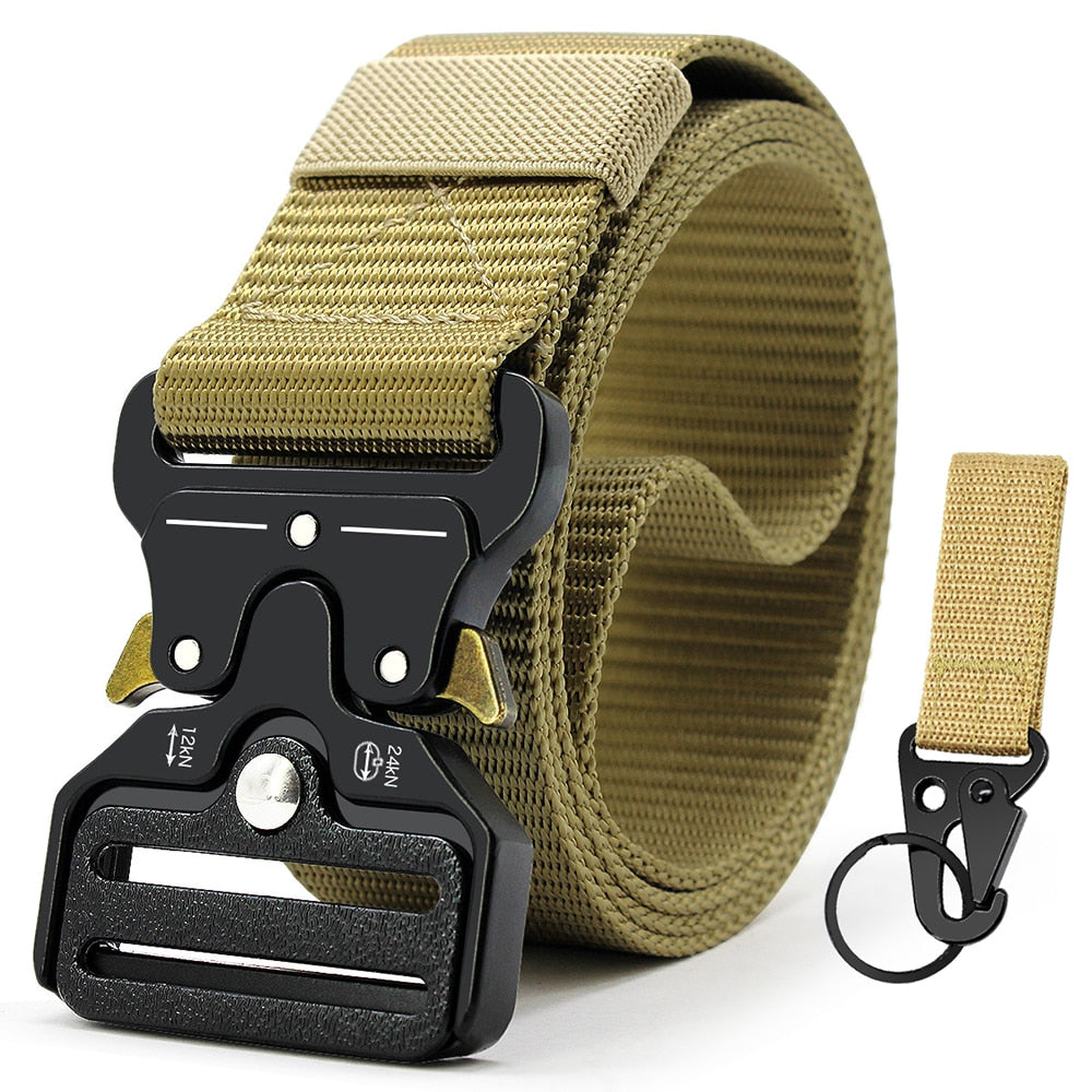 Men's Belt Army Outdoor Hunting Compass Tactical Multi Function Combat Survival Marine Corps Canvas For Nylon Male Luxury Belts