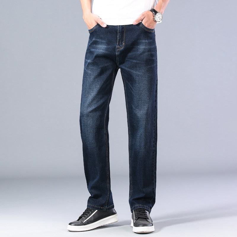 Men's Thin Classic Style Loose Straight-leg Advanced Stretch Baggy Jeans (6 Colors)