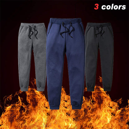 Mens Thick Fleece Thermal Trousers Outdoor Winter Warm Casual Joggers Pants (4 Colors)