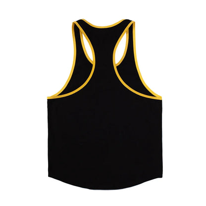 Men's Summer Gym Sleeveless Shirt: Bodybuilding Tank Top for Fitness Training - Cotton Print Stringer Undershirt Casual Vest, Available in 7 Colors