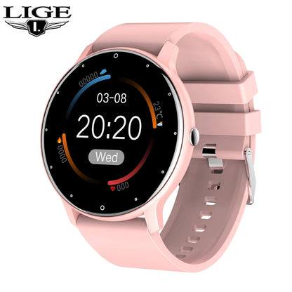 LIGE 2025 New Smart Watch Men Full Touch Screen Sport Fitness Watch IP67 Waterproof Bluetooth For Android ios smartwatch Men+box