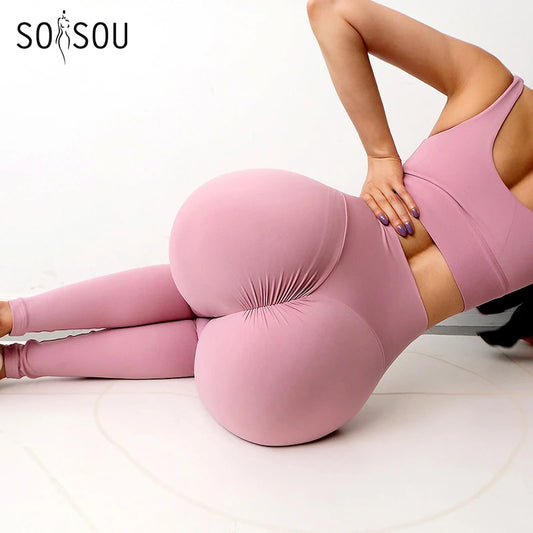 Women's Nylon High Waist Push Up Gym Yoga Pants in 22 Stunning Colors