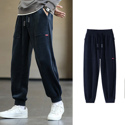 Men's Corduroy Baggy Joggers Fashion Streetwear Loose Casual Sweatpants (8 Colors)