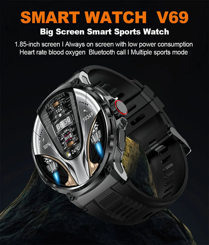 For Huawei Xiaomi GPS Track Smart Watch Men 1.85-Inch HD AMOLED Screen 710 Mah Battery Sport Bluetooth Call Smartwatch New