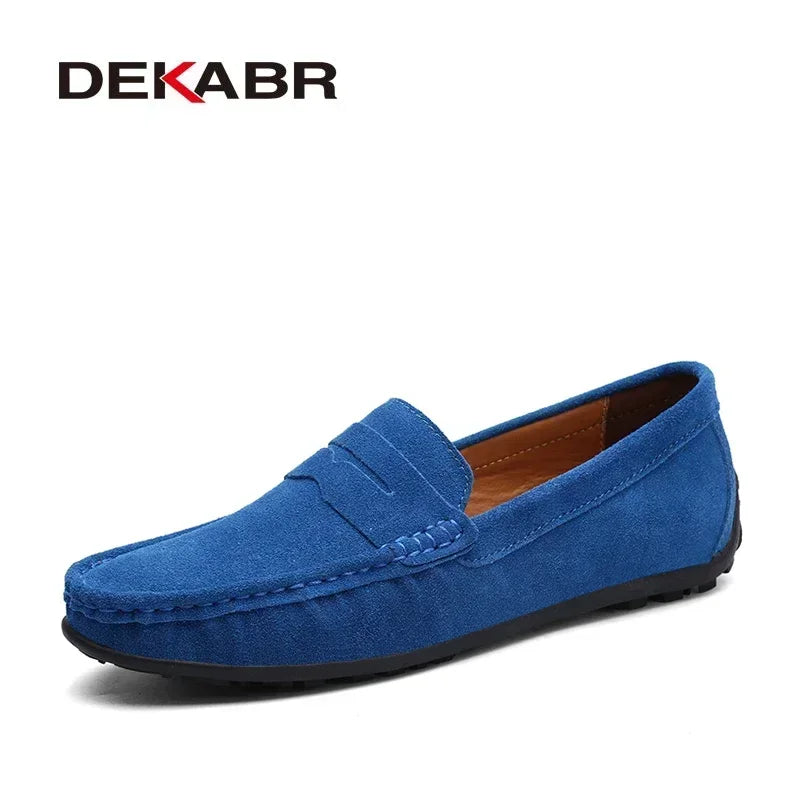 DEKABR Brand Spring Summer Hot Sell Moccasins Men Loafers High Quality Genuine Leather Shoes Men Flats Lightweight Driving Shoes - Collection 1