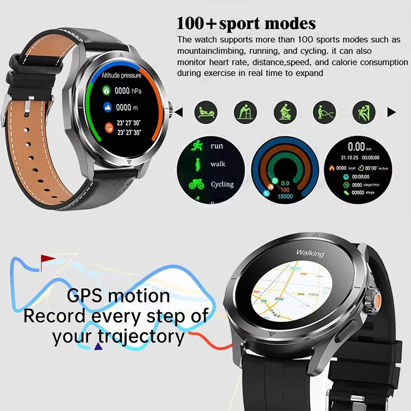 For Xiaomi S4 Ultra Outdoor Sports Smart Watch Men AMOLED Screen NFC GPS Compass Heart rate Waterproof Bluetooth Call SmartWatch