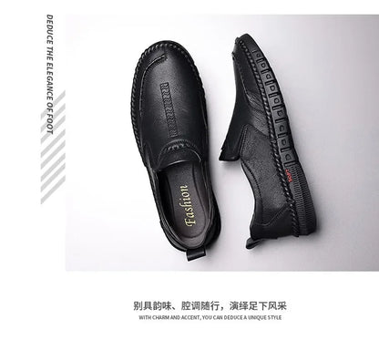 2024 Business Leather Shoes Moccasin Shoes Breathable Men's Casual Loafers Comfortable Shoes for Men Summer Men's Sneakers