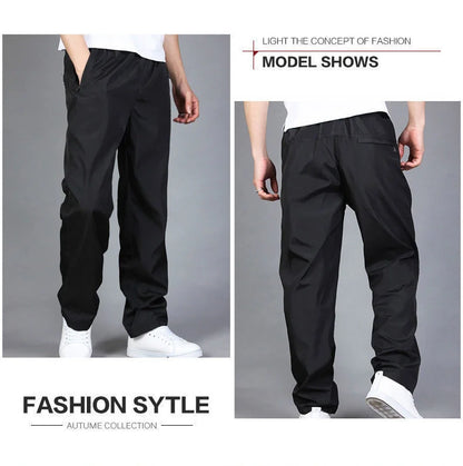 Men's Quick-Dry Breathable Sweatpants: Spring Sports Trousers with Elastic Waist, Straight Wide Joggers, and Running Tracksuit Style - 7 Colors