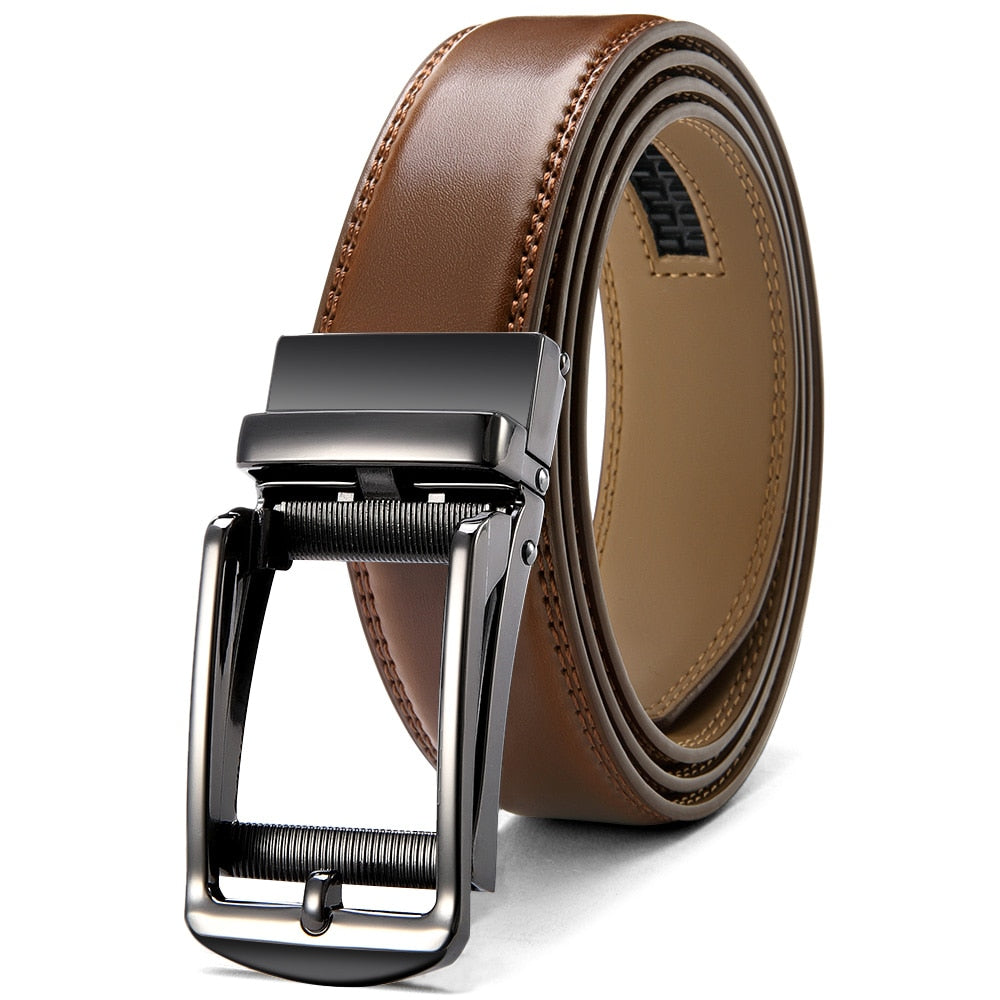 Mens Automatic Genuine Leather Leisure Fashion Ratchet Belt - Collection 1 (20 Styles)