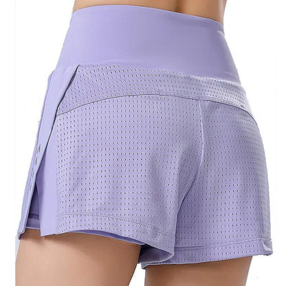 Women's Breathable Mesh High Waist Yoga/Tennis Shorts/Skirts (6 Colors)